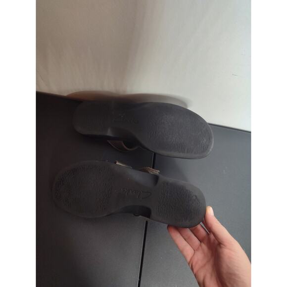 Clarks Patty Athens Pewter Sandals Slide 10M womens comfort - Picture 7 of 7